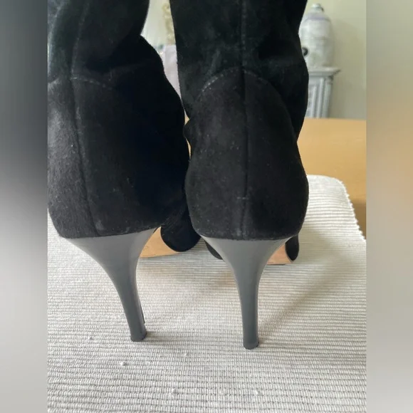 COLE HAAN NIKE AIR Black Suede Pull On Boots Size 6.5 B